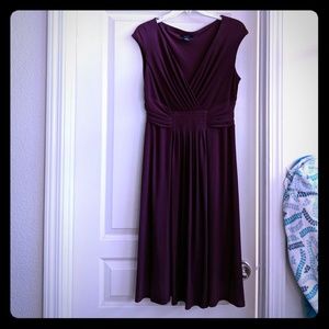 Eggplant purple Chaps dress Sz L